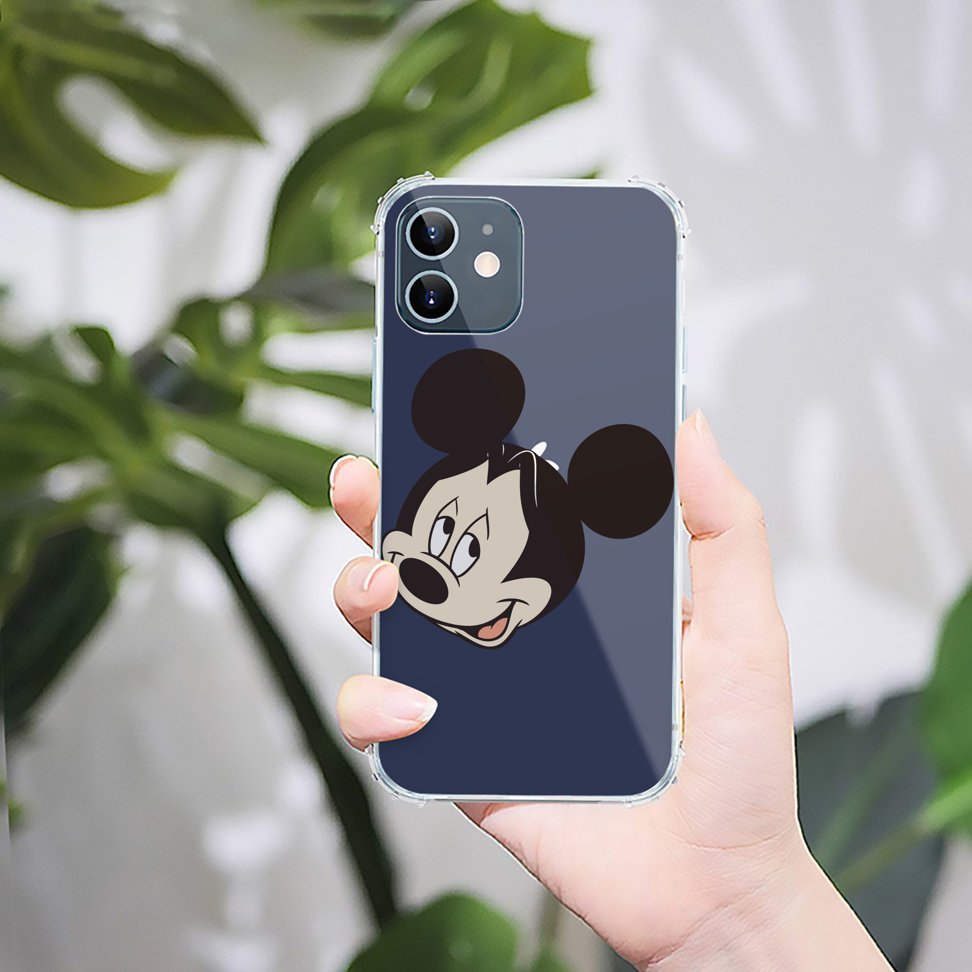 （画像用） ミッキーマウス Mickey Mouse 【iPhone 12シリーズ対応】透明スマホケース（クリアソフトケース）
